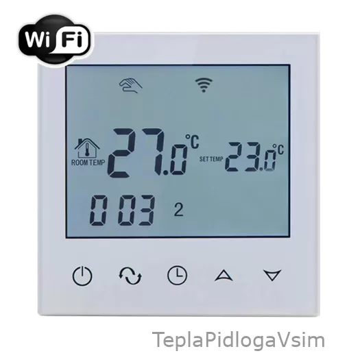 Фото 2 - Термостат Ecoterm SN Wi-Fi Білий