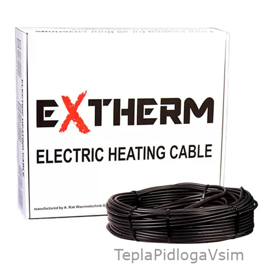 Фото 2 - Кабель нагрівальний двожильний Extherm ETС ECO 20 для внутрішньої та зовнішньої установки