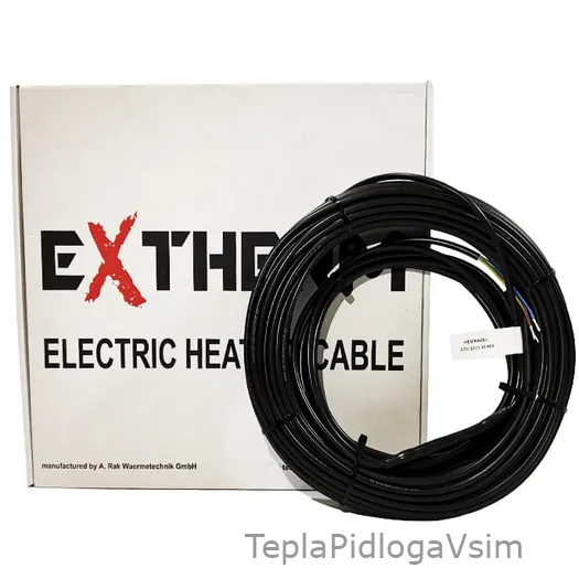 Фото 1 - Кабель нагрівальний двожильний Extherm ETС ECO 20 для внутрішньої та зовнішньої установки