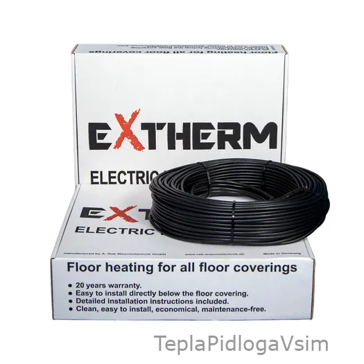 Фото 1 - Кабель двожильний нагрівальний Extherm ETT ЕСО 30