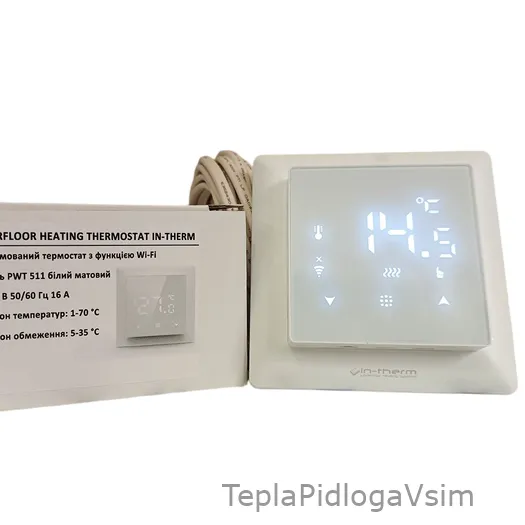 Фото 6 - Терморегулятор PWT 511 Wi-Fi White Matte