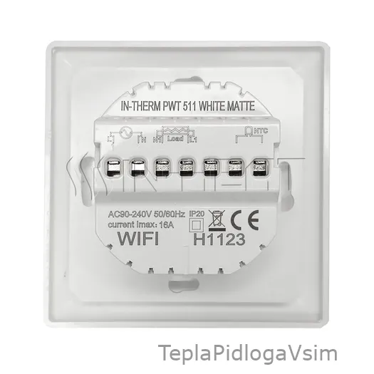 Фото 4 - Терморегулятор PWT 511 Wi-Fi White Matte
