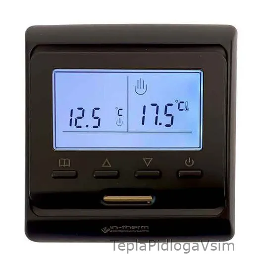 Фото 1 - Терморегулятор In-Therm E 51 Черный матовый