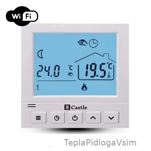 Фото 2 - Терморегулятор програмуючий для котлів Castle АС819G WI-FI
