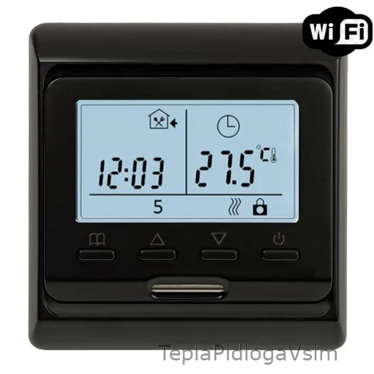 Фото 2 - Терморегулятор Е51 Wi-Fi Black Matte