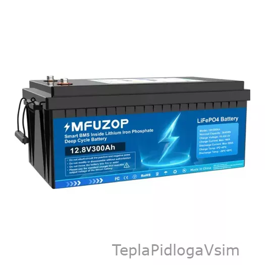 Фото 1 - Аккумулятор MFUZOP LiFePO4 12.8 V 300 Ah 3840 W