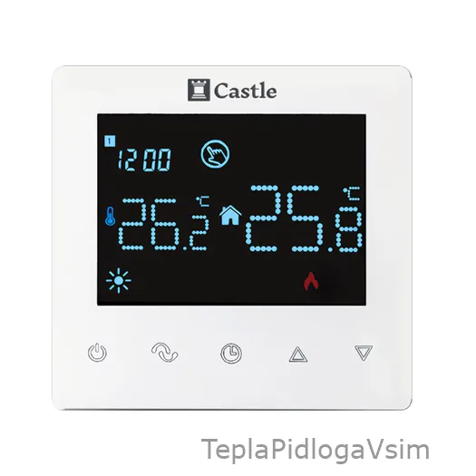 Фото 1 - Терморегулятор программируемый Castle AC606H Wi-Fi (белый)