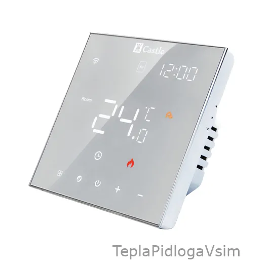 Фото 2 - Терморегулятор программируемый Castle AC602H Wi-Fi (белый)