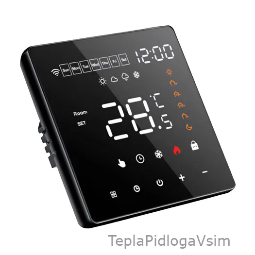 Фото 2 - Терморегулятор програмований IN-THERM PWTG 081 Wi-Fi (чорний)
