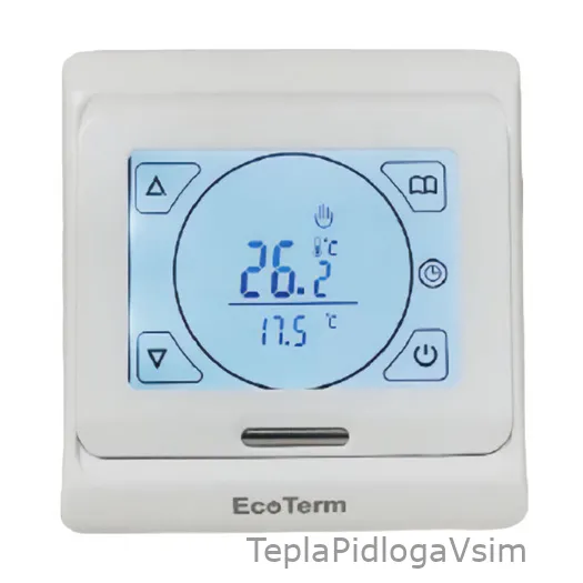Фото 1 - Терморегулятор Ecoterm Digital Sen Білий