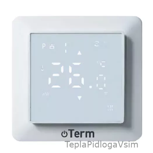 Фото 1 - Терморегулятор Ecoterm LED Білий