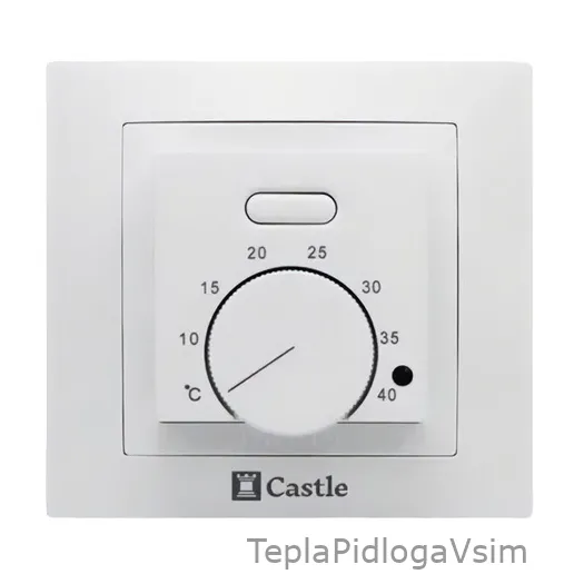 Фото 1 - Терморегулятор механический Castle AC308 Белый