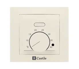 Терморегулятор механический Castle AC308 Слоновая кость