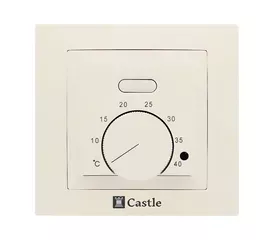 Терморегулятор механический Castle AC308 Слоновая кость