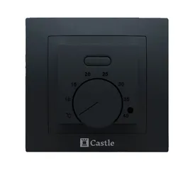 Терморегулятор механічний Castle AC308 Чорний глянець