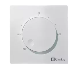 Терморегулятор механічний Castle AC309 Білий матовий