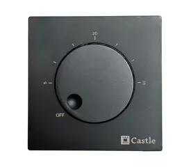 Терморегулятор механічний Castle AC309 Чорний матовий