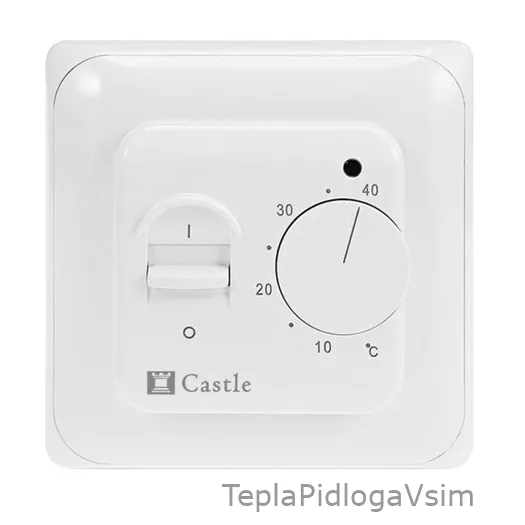 Фото 1 - Терморегулятор механічний Castle RTC 70.26 Білий