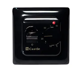 Терморегулятор механический Castle RTC 70.26 Черный матовый