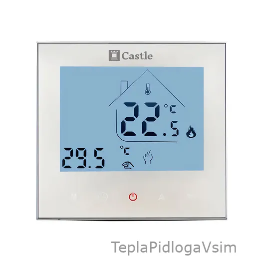 Фото 1 - Терморегулятор програмований Castle AC605H Wi-Fi Білий