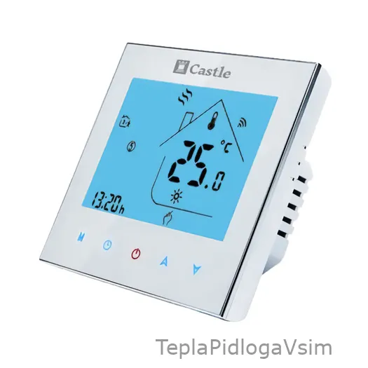 Фото 2 - Терморегулятор програмований Castle AC605H Wi-Fi Білий