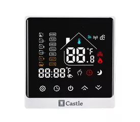 Терморегулятор програмований Castle AC8400H Wi-Fi Білий