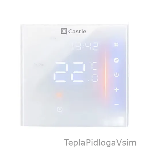 Фото 1 - Терморегулятор программируемый Castle AC601 Wi-Fi Белый