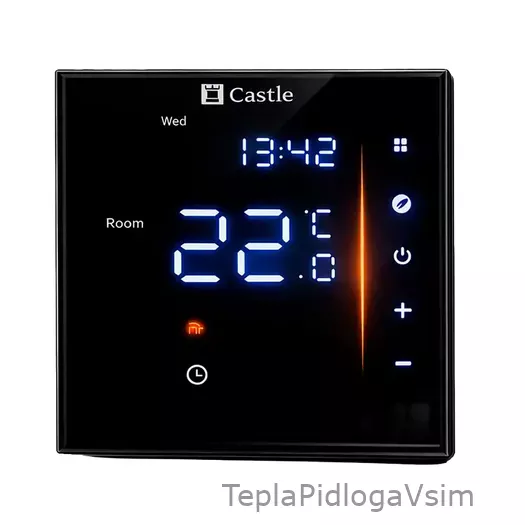 Фото 1 - Терморегулятор программируемый Castle AC601H Wi-Fi Черный