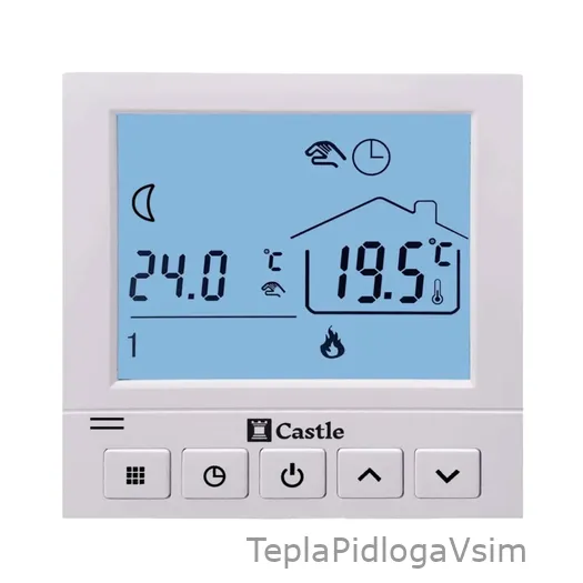Фото 1 - Терморегулятор програмований для котла Castle AC8078G Wi-Fi