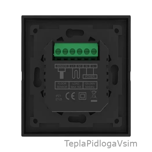 Фото 3 - Терморегулятор Easytherm ET-25 Чорний матовий