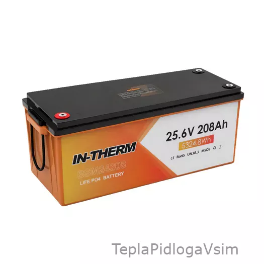 Фото 1 - Акумулятор In-Therm BSM24208 LiFePO4 25.6V 208Ah 5325 W