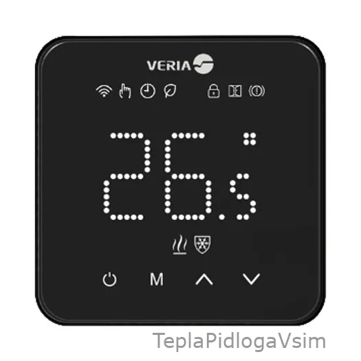 Фото 1 - Терморегулятор Veria Control WT45 Wi-Fi Чорний